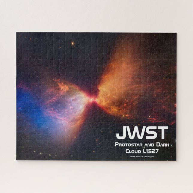 Protostar JWST e Quebra-cabeça de Nuvem Escura (Horizontal)