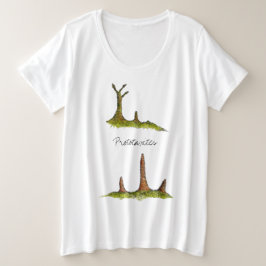 Prototaxites Fungi / Lichen Mais T-Shirt Tamanho