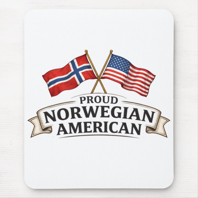 Proud Norwegian American Mouse Pad (Frente)