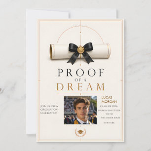 Prova de um Sonho Cartão de Foto de Formatura Eleg