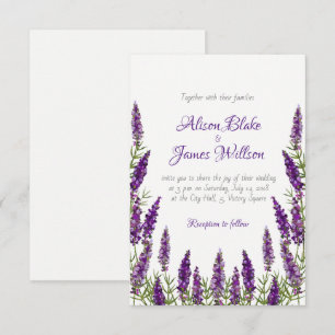 Proveniência, convite ao casamento violeta