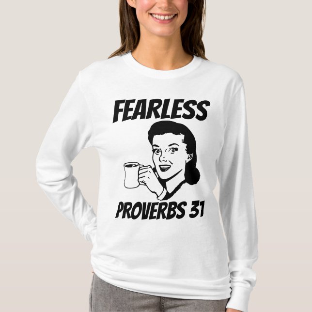 PROVERBE 31 T-Shirts RETRO HOUSEWIFE SEM MEDO (Frente)
