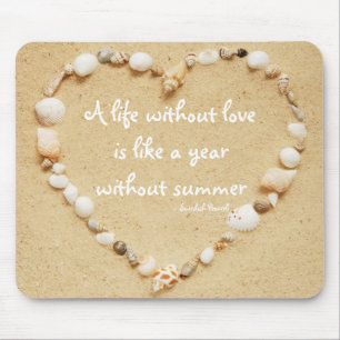 Provérbio Mousepad do coração do Seashell