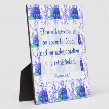 Provérbios 24:3 Placa