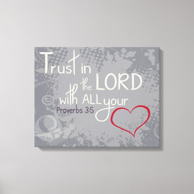 Provérbios 3:5 canvas (Frente)