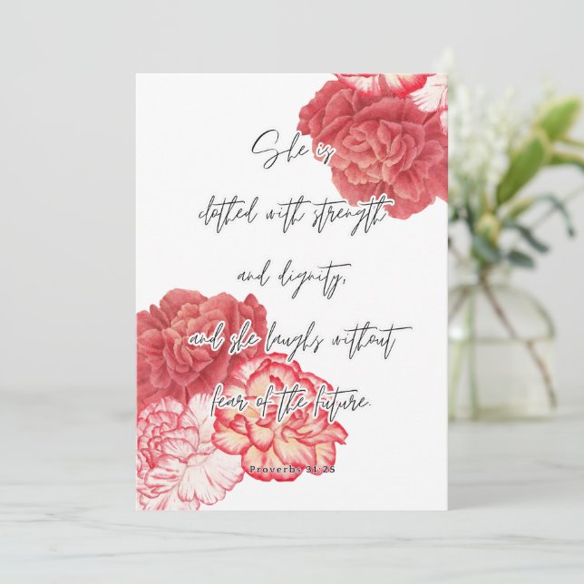 Proverbos, Cartão Religioso, Cartão de Empoderamen (Em pé/Frente)