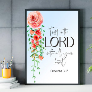 Proverbos versos da bíblia poster de Escritura Flo