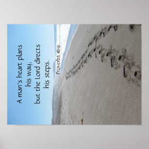 Proverbs 16:9 Poster de etapas abençoadas