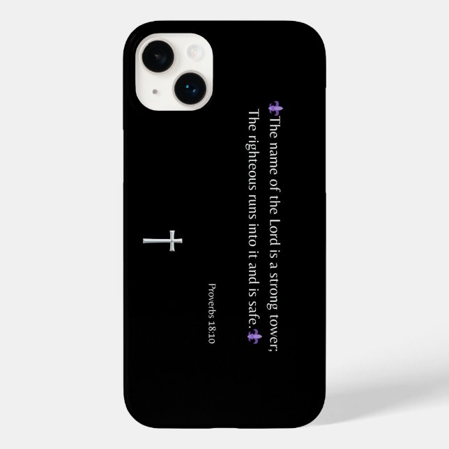Proverbs 18:10 Bíblia Verse iPhone / iPad case (Verso)
