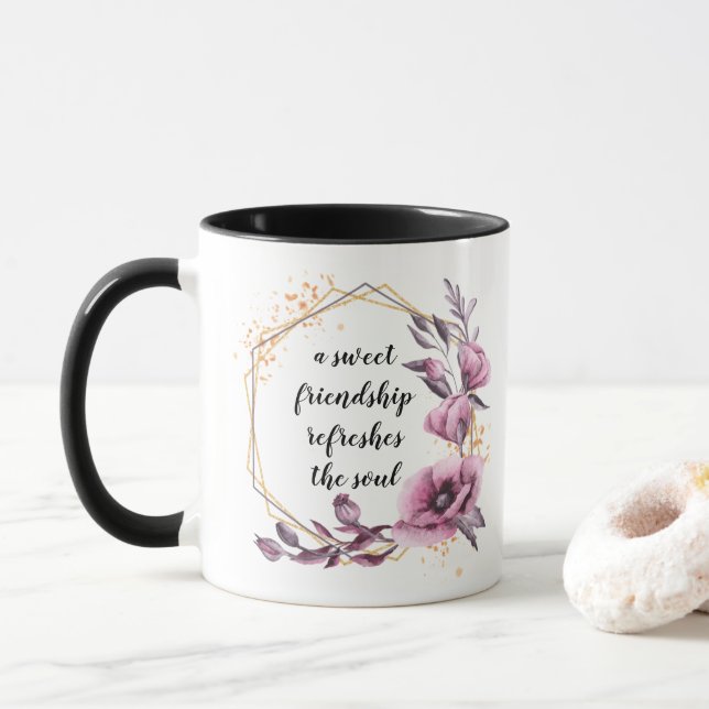Proverbs 27:9, caneca de amizade (Com Donut)