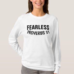 Proverbs 31 mulher T-shirts cristãs sem medo
