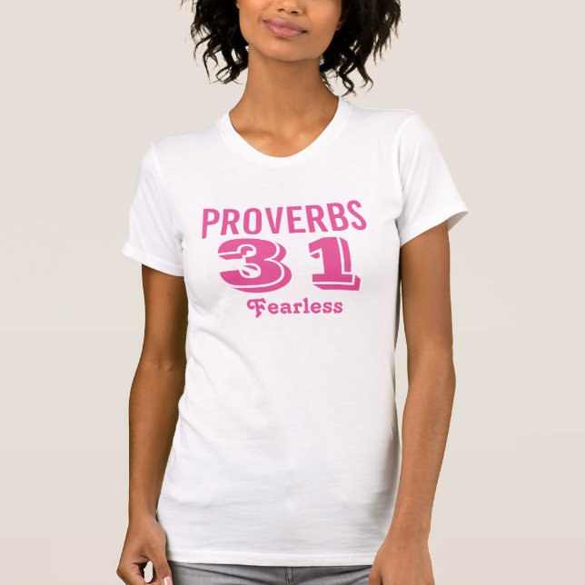 Proverbs 31, T-shirts cristãs para senhoras (Frente)