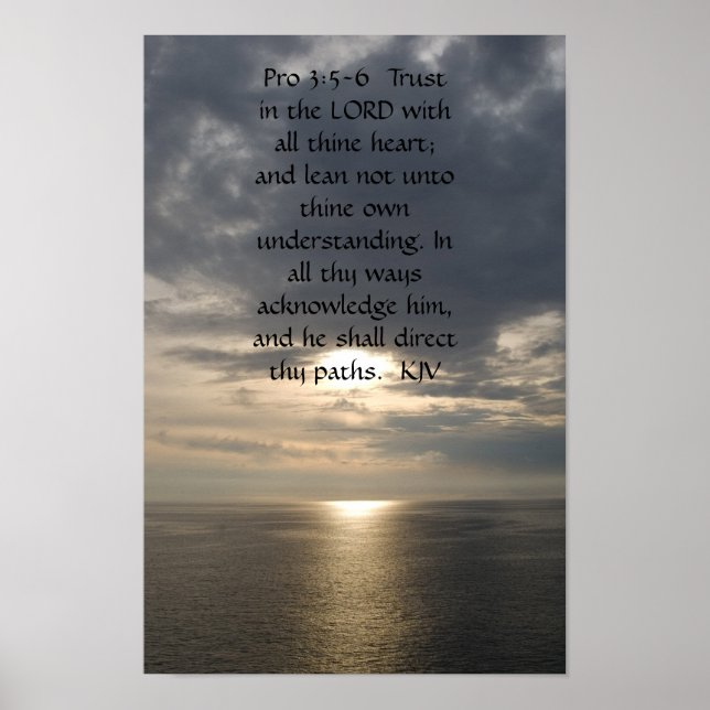 Proverbs 3:5- 6 poster (Frente)