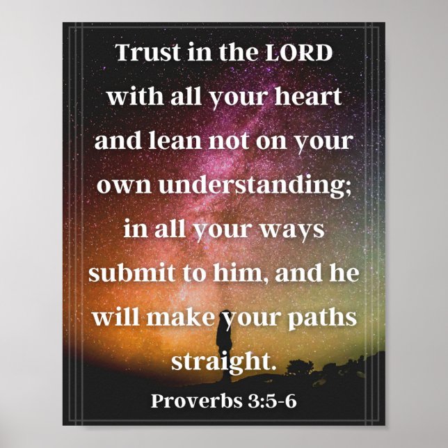 Proverbs 3:5-6 poster (Frente)