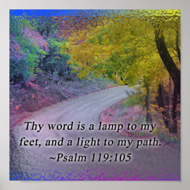 PSALM 119:105 THY WORD LIGHT TO MY PATH POSTER (Frente)