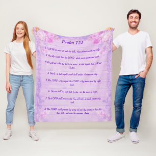Psalm 121 cobertor de velo floral lilac