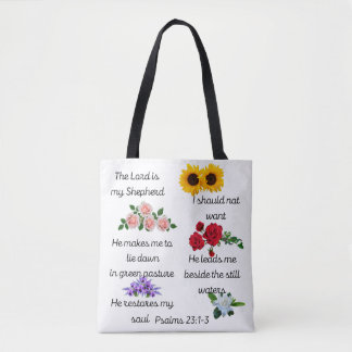 Psalm 23: 1--3 Shopping Tote