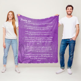 Psalm 23 cobertor de velo lilac