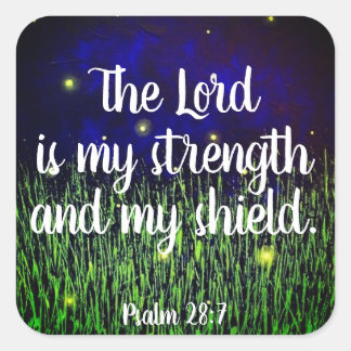 Psalm 28:7 Autocolantes cristãos de Bíblia