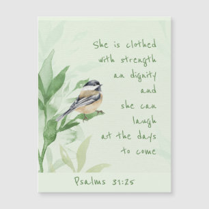 Psalm 31:25 Ela está vestida com Escritura de For