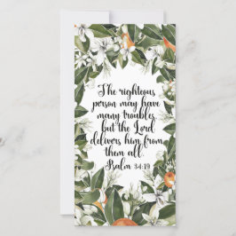 Psalm 34:19, indicador de verso da bíblia de Water