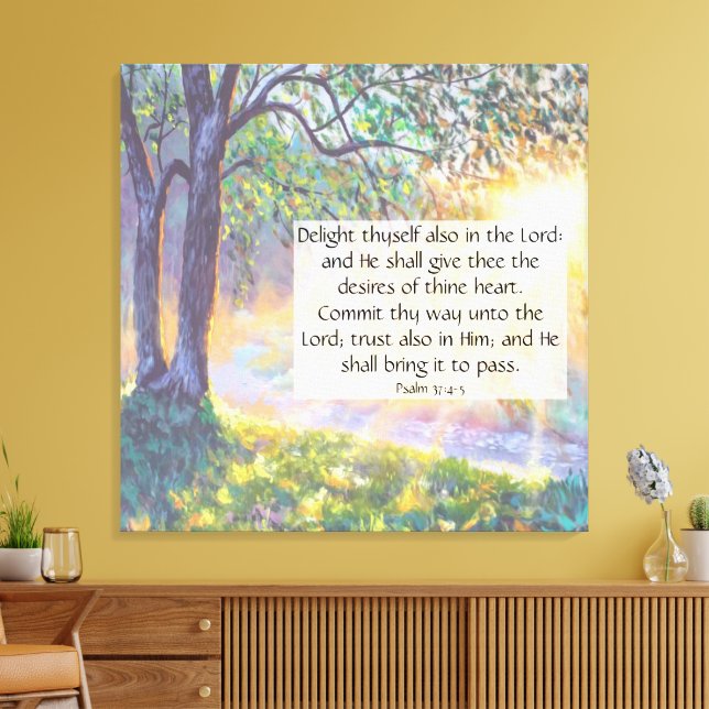 Psalm 37:4-5  canvas print (Insitu(Sala de estar))