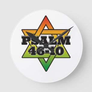 Psalm 46-10 - Relógio De Parede Redonda