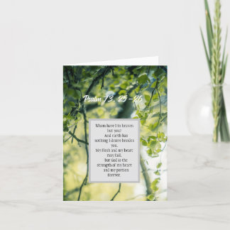 psalm 73: 25-26, cartão rebatível cristão