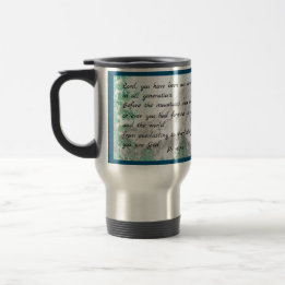Psalm 90 Watercolor Mountain Caneca de viagem