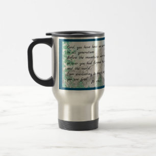 Psalm 90 Watercolor Mountain Caneca de viagem