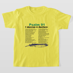 Psalm 91 Escritura de Bíblias Raparigas T-shirt cr