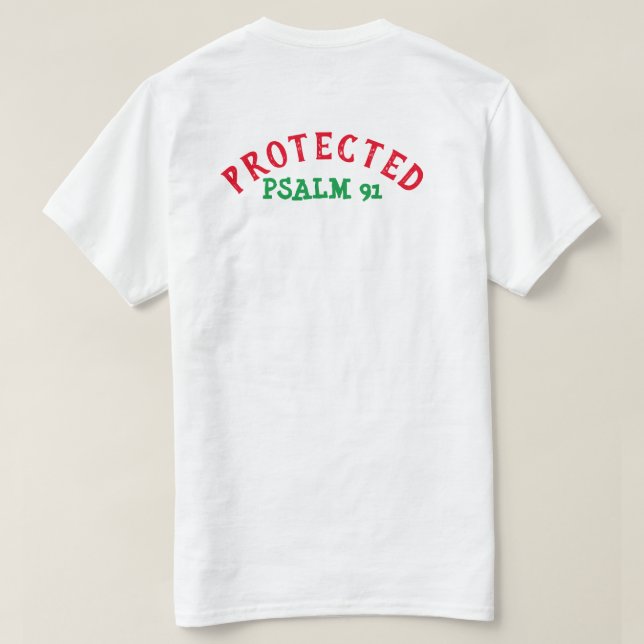 Psalm 91 Escritura de Bíblias Raparigas T-shirt cr (Verso do Design)