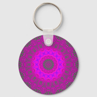 Psicocinese Abstrato Roxo Mandala Chaveiro