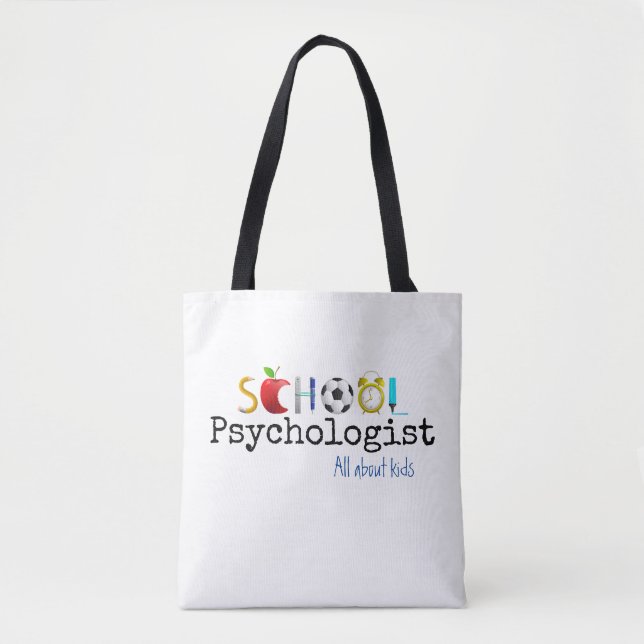 Psicologia Escolar — Tudo Sobre Crianças Tote Bag (Frente)