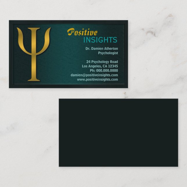 Psicologia Psicóloga Cartões de visitas de Psiquia (Frente/Verso)