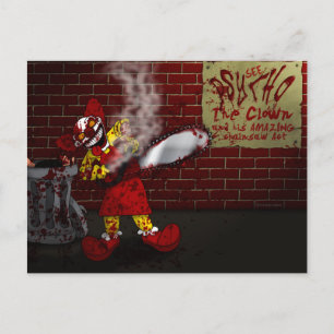 Psicótico o cartão do palhaço