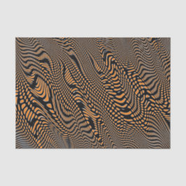 PSIQUEDÉLICO PRETO DE Papel Tecido LARANJA