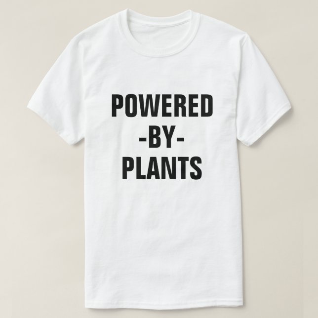 Psto pela camisa do vegan dos homens das plantas (Frente do Design)