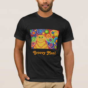 'Psy-gato-delic "homem Groovy!" t-shirt