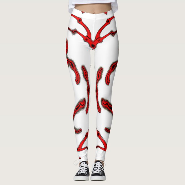 Psychedelic Abstract Leggings – Neon Art Pattern (Frente)