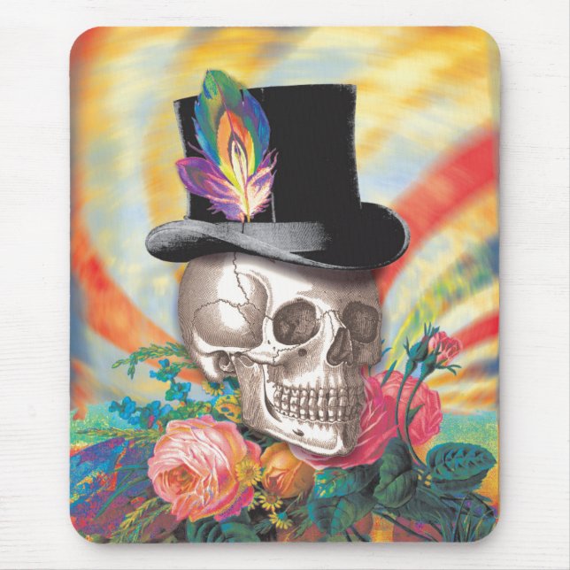Psychedelic Top Skull Mousepad (Frente)