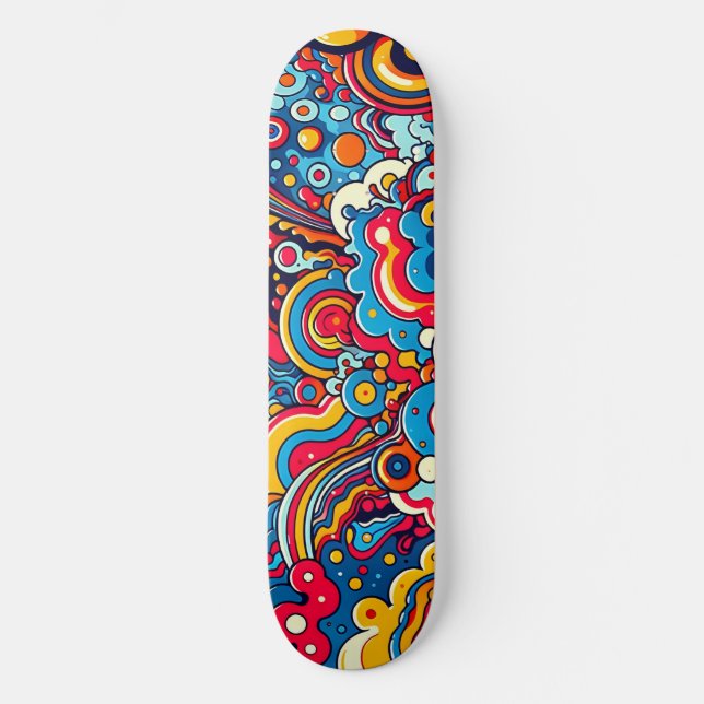 Psychedelische Grafik auf Skateboard (Frente)