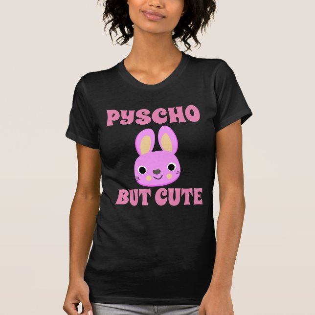 PSYCHO MAS T-Shirts Negras, BUNNY, DE BUNNY (Frente)