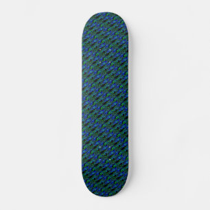 Psycho Skateboard em blau grün schwarz