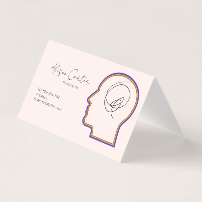 psycology editable business card  (Frente)