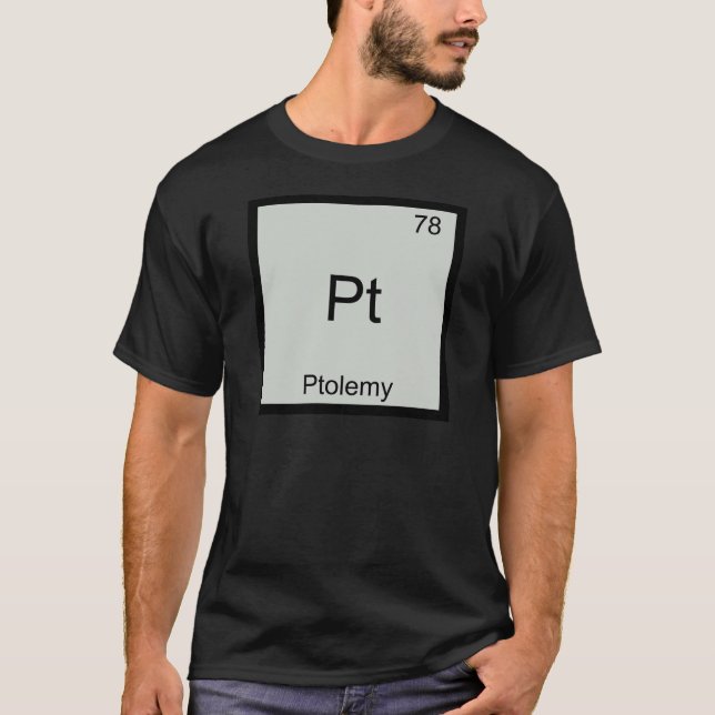 Pt - Ptolomeu Camiseta Símbolo Elemento Química En (Frente)