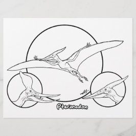 Pteranodon - Página de Coloração.