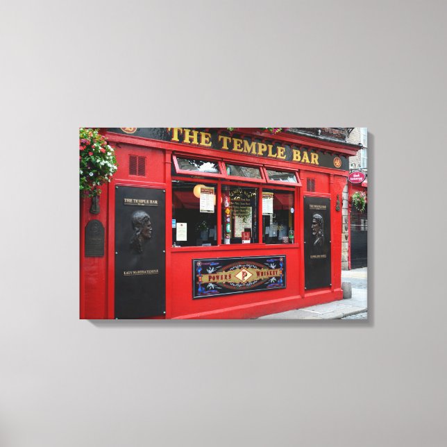 Pub de Bar do Templo Vermelho na canvas de Dublin (Frente)