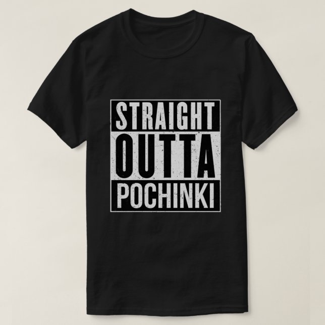 PUBG - Straight Outta Pochinki Essential T-Shirt (Frente do Design)