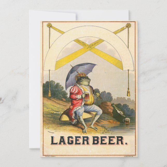 Publicidade Lager Beer Vintage (Frente)